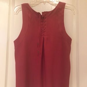 Anthropologie Maeve sleeveless top lace up back